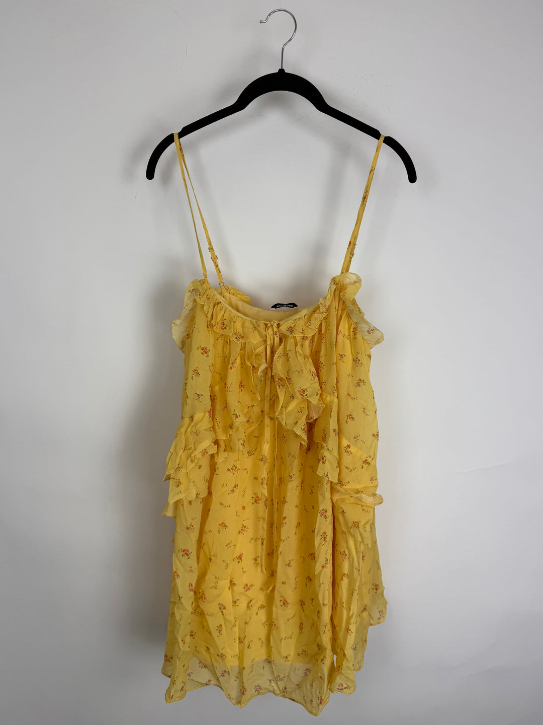Yellow Floral Ruffle Camisole - Size 0/2
