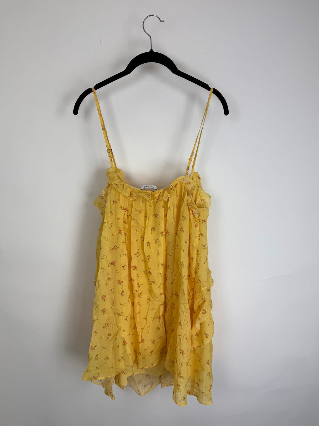 Yellow Floral Ruffle Camisole - Size 0/2
