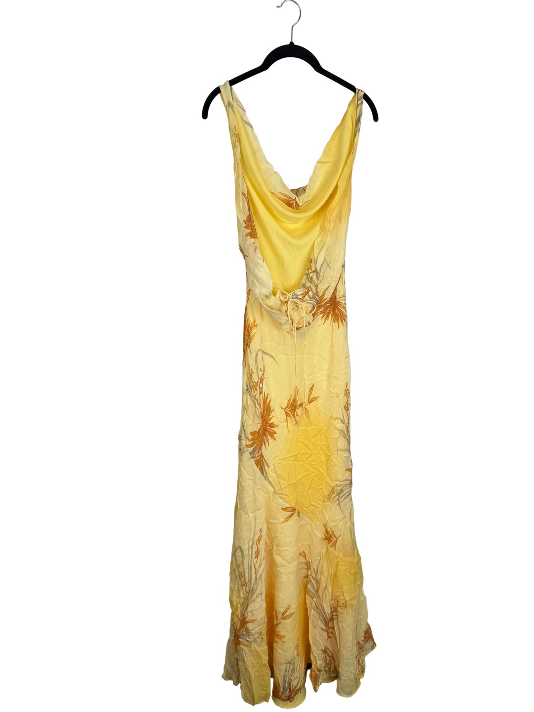 Spring Yellow Cowl Neck Dress - Size 00/0