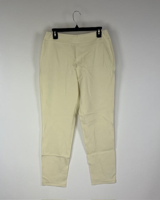 Off White Work Pants With Pockets - Size 12/14