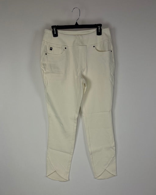 Off-White Abstract Cutout Jeggings - Size 12