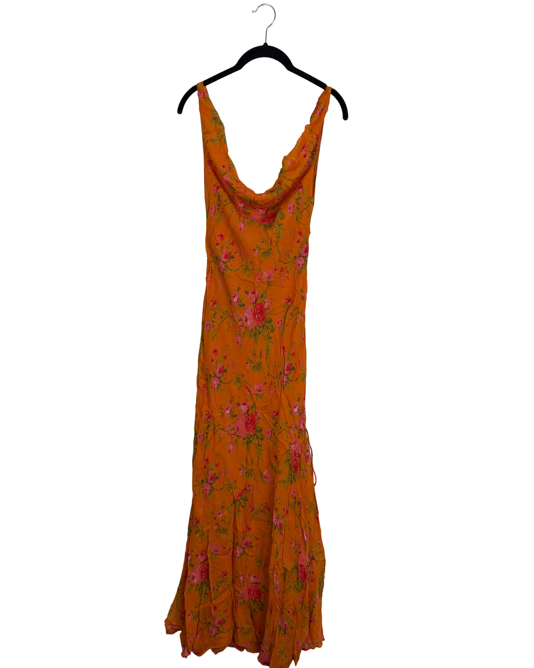 Orange and Pink Floral Long Dress - Size 00/0 and 2/4