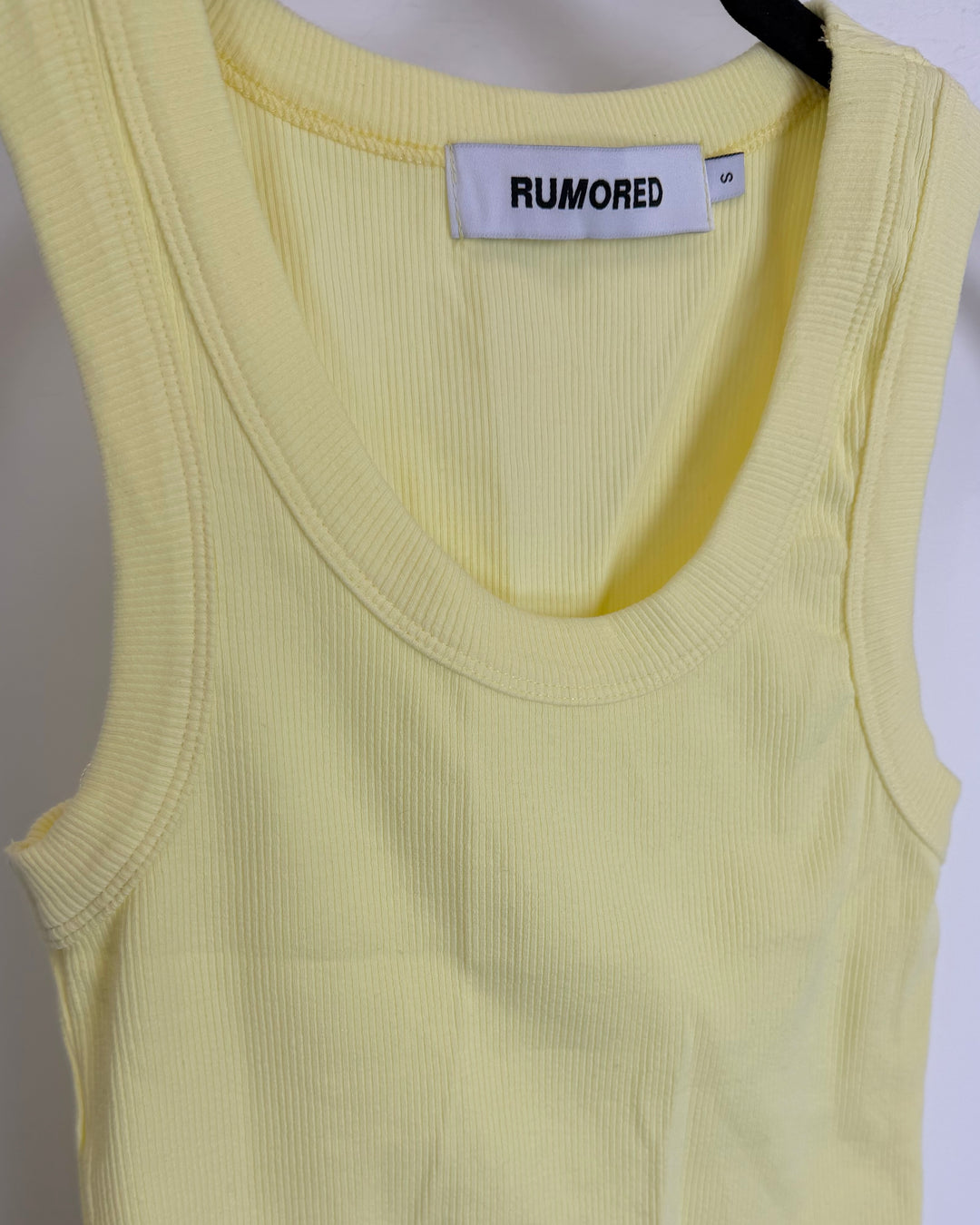 Bright Yellow Ribbed Tank - Size 0/2,2/4