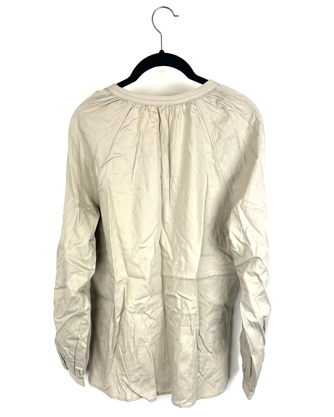 Sandstone Long Sleeve Button-Front Blouse- Size 6/8