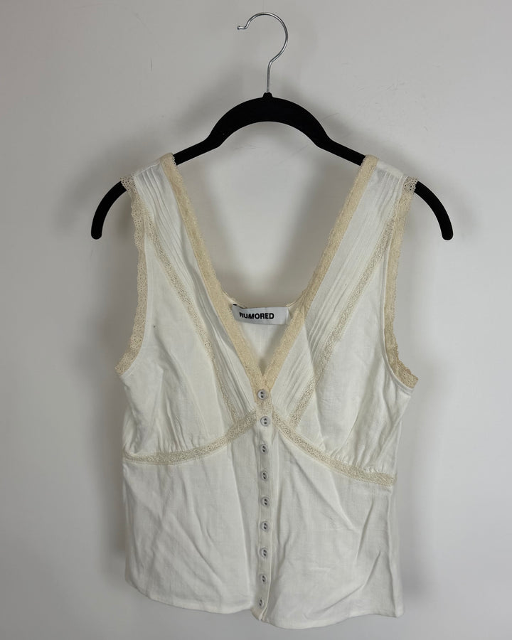 Ivory Cream Lace Top - Size 2/4