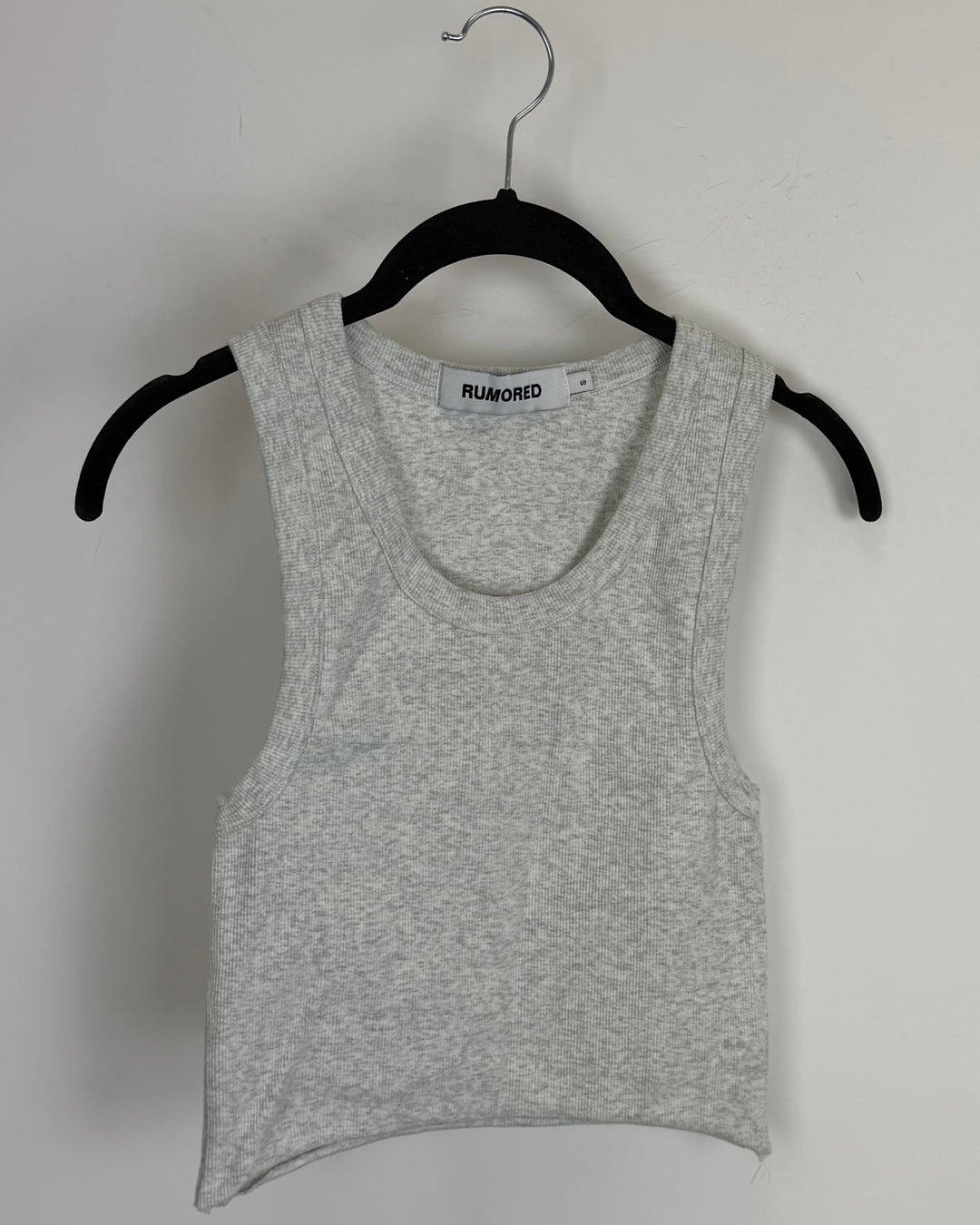 Light Grey Ribbed Tank - Size 0/2 and Size 2/4