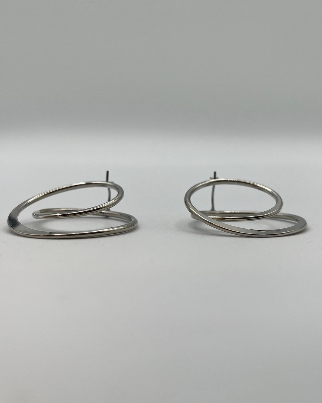 Silver Double Hoop Earrings