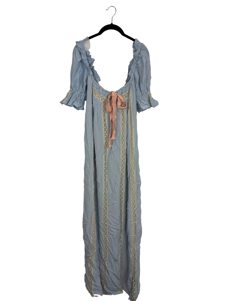 Fairytale Blue Lace Trim Dress - Size 2/4