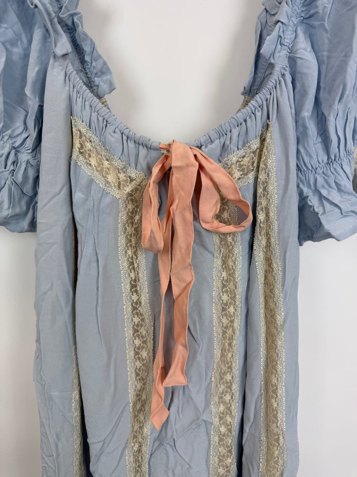 Fairytale Blue Lace Trim Dress - Size 2/4