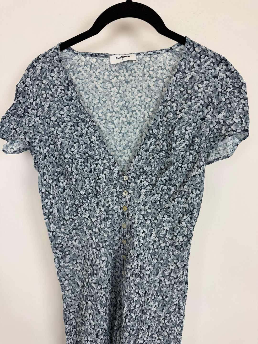 Dusty Blue Floral Dress - Size 00/0 and 2/4