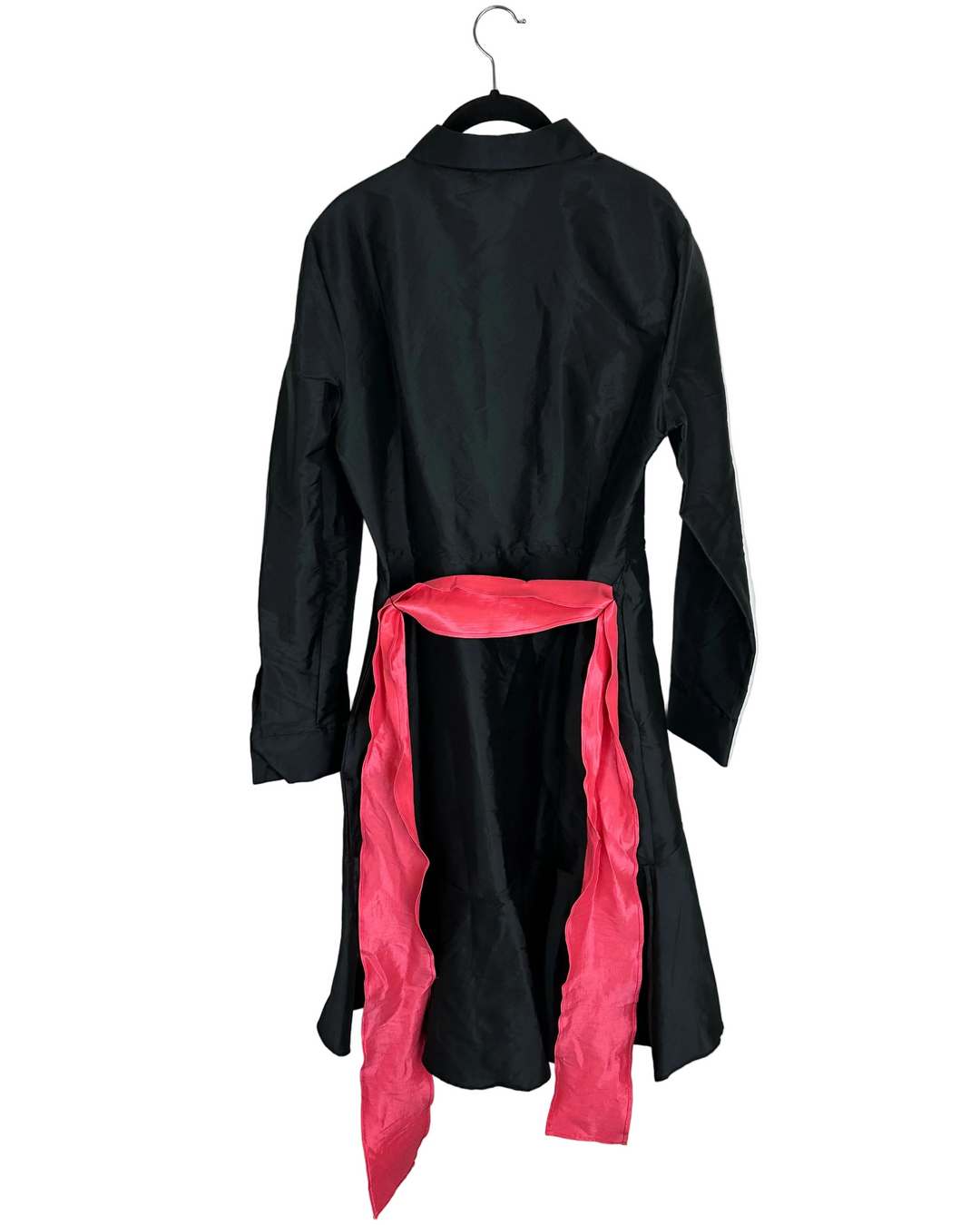 Black and Pink Ribbon Smock Dress - Size 10/12