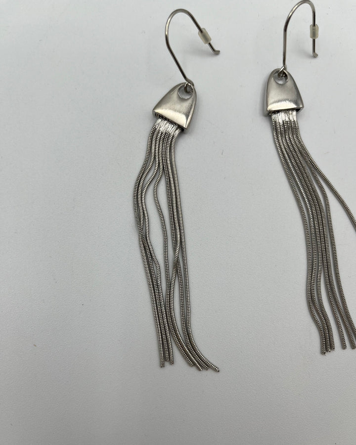 Silver Chain Dangle Earrings