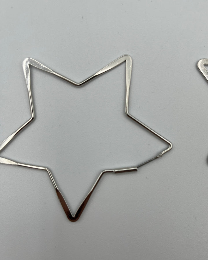 Silver Star Hoops
