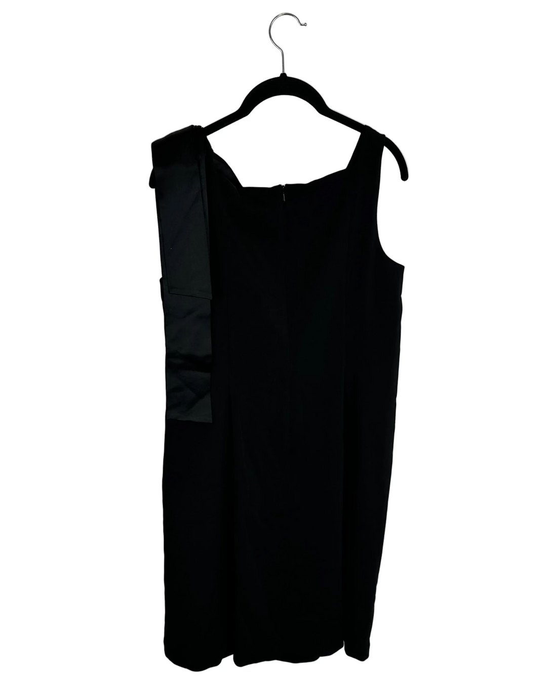 Midnight Black Ribbon Shift Dress - Size 4/6
