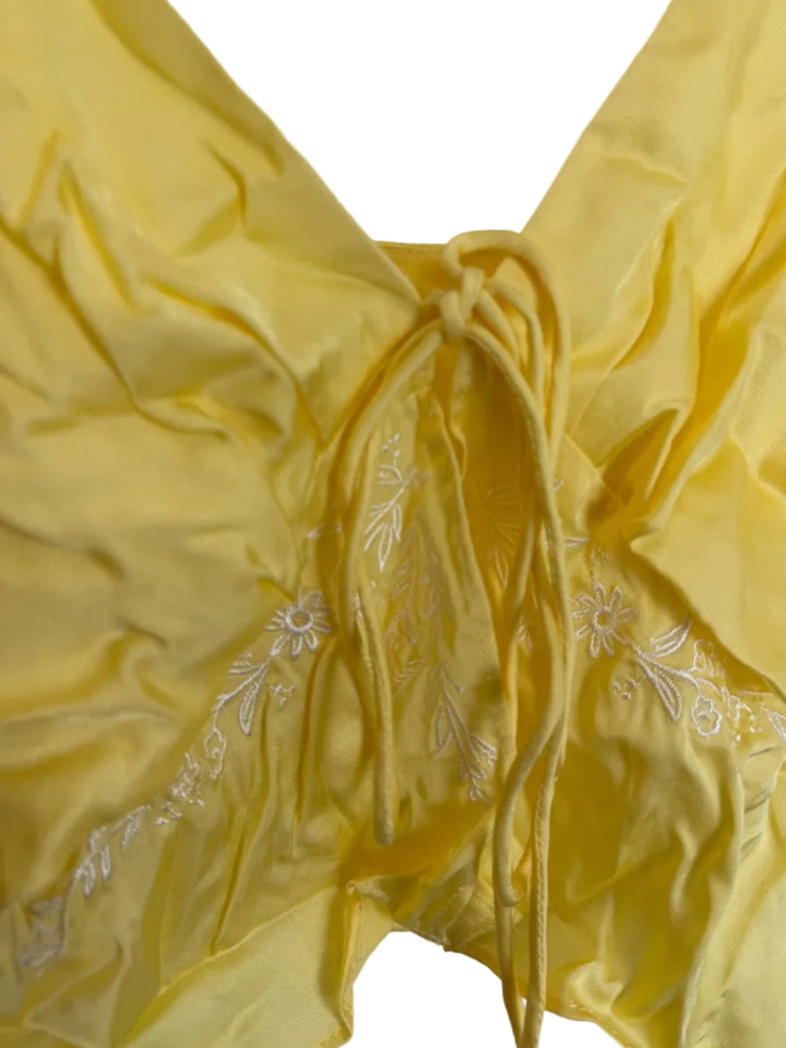 Sun Yellow Cami Tie Blouse - Size 2/4