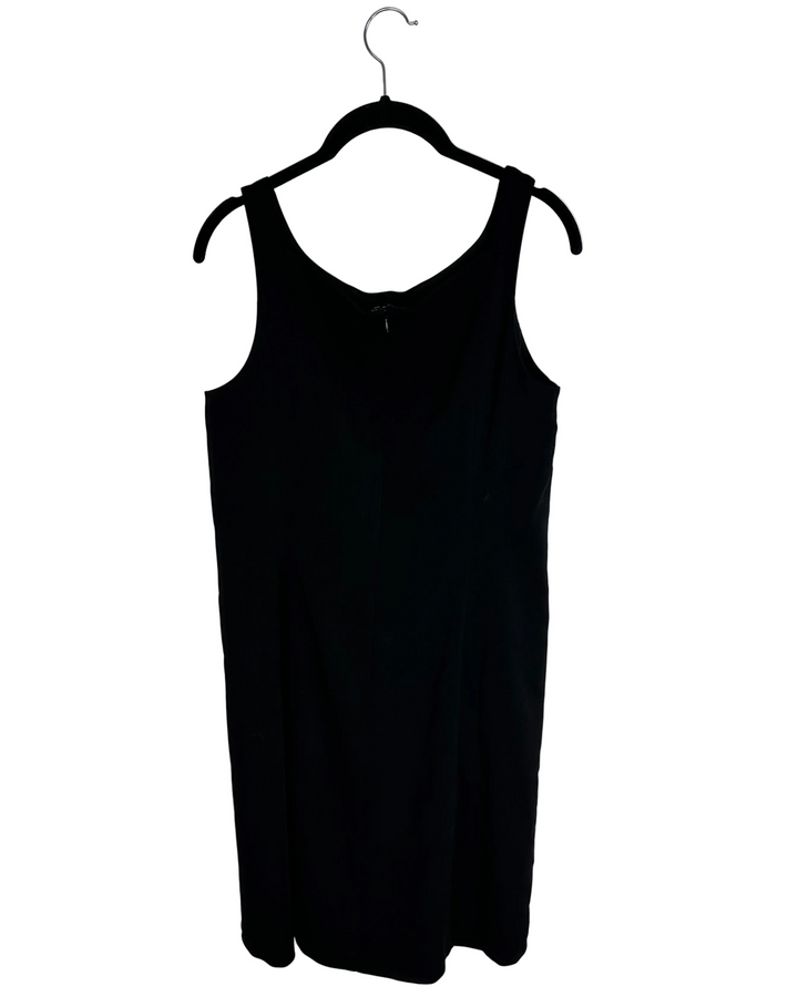Black Sleeveless Shift Dress - Size 4/6