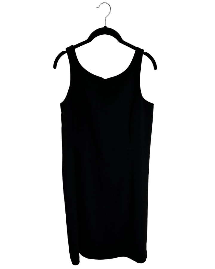 Black Sleeveless Shift Dress - Size 4/6