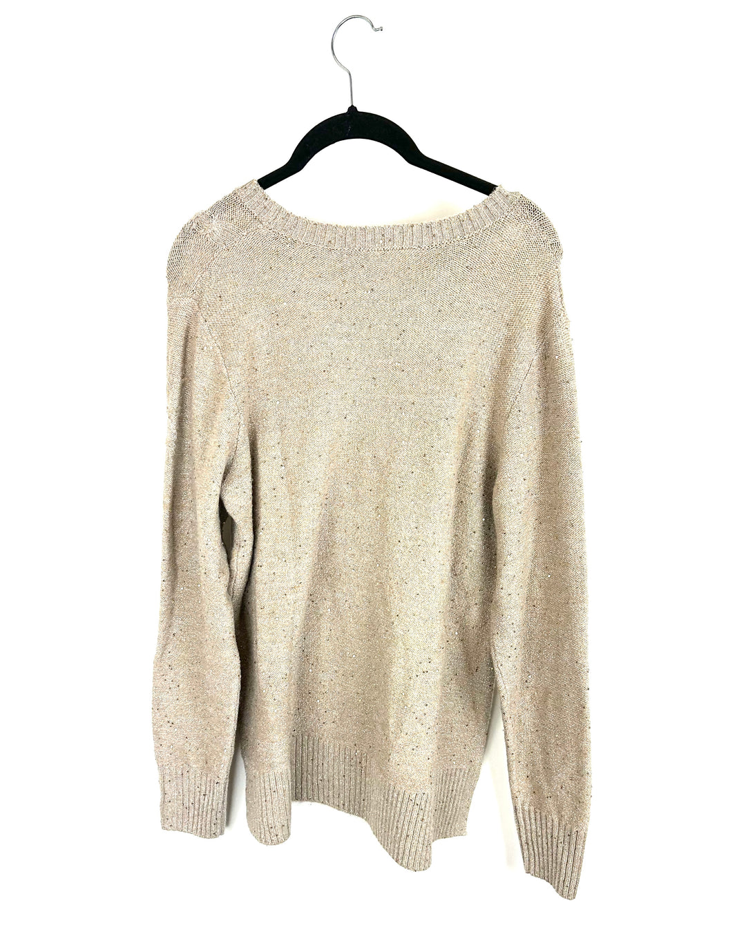 Light Brown Tassel and Sequin Sweater - Size 6/8