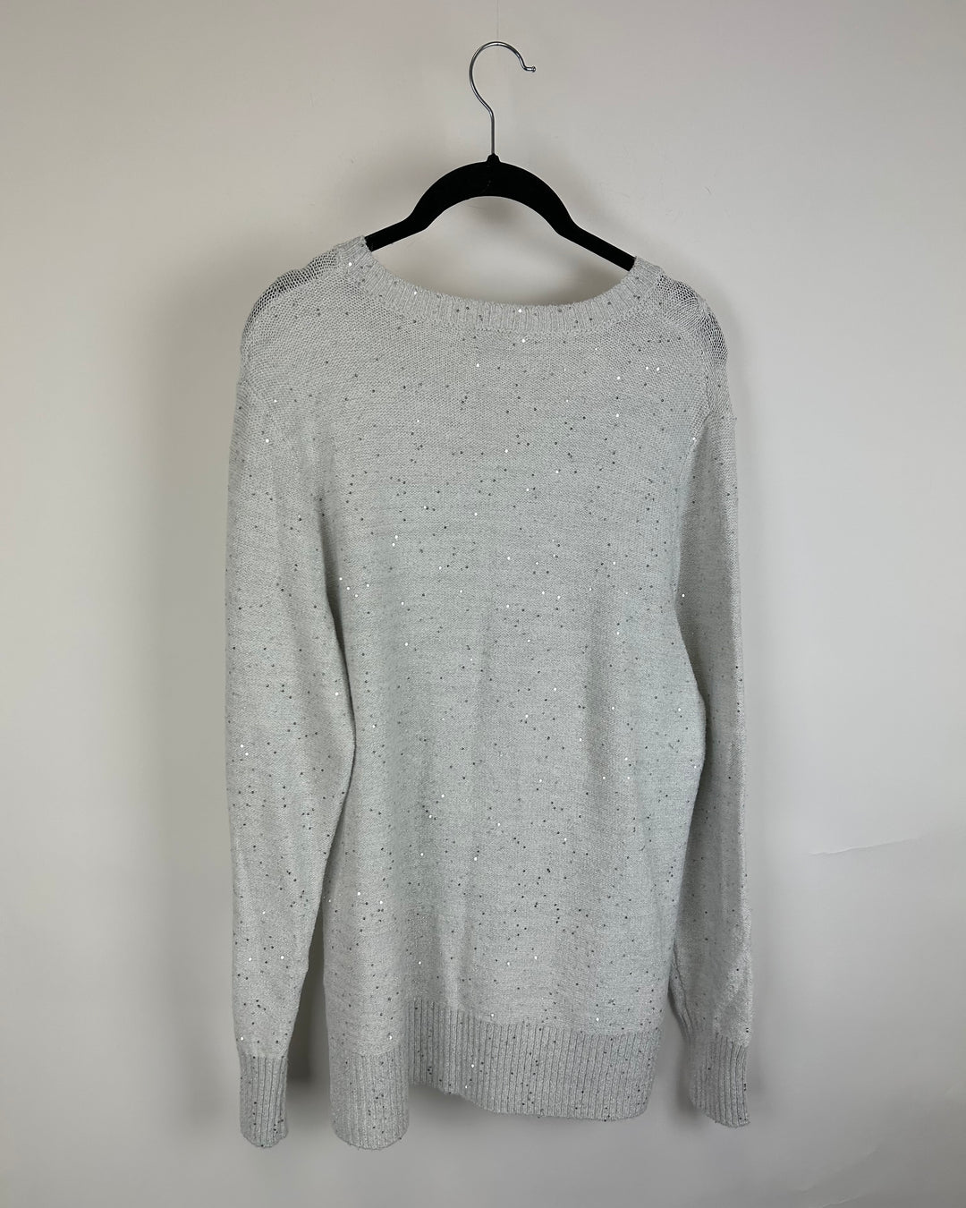 Light Gray Tassel and Sequin Sweater - Size 6/8