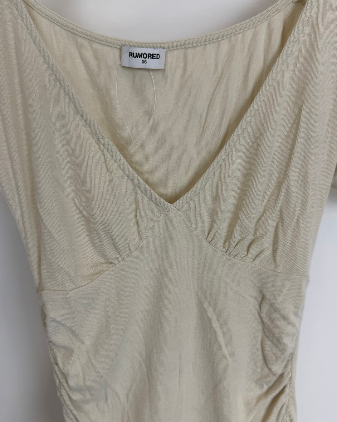 Cream Ruched Top - Size 0/2