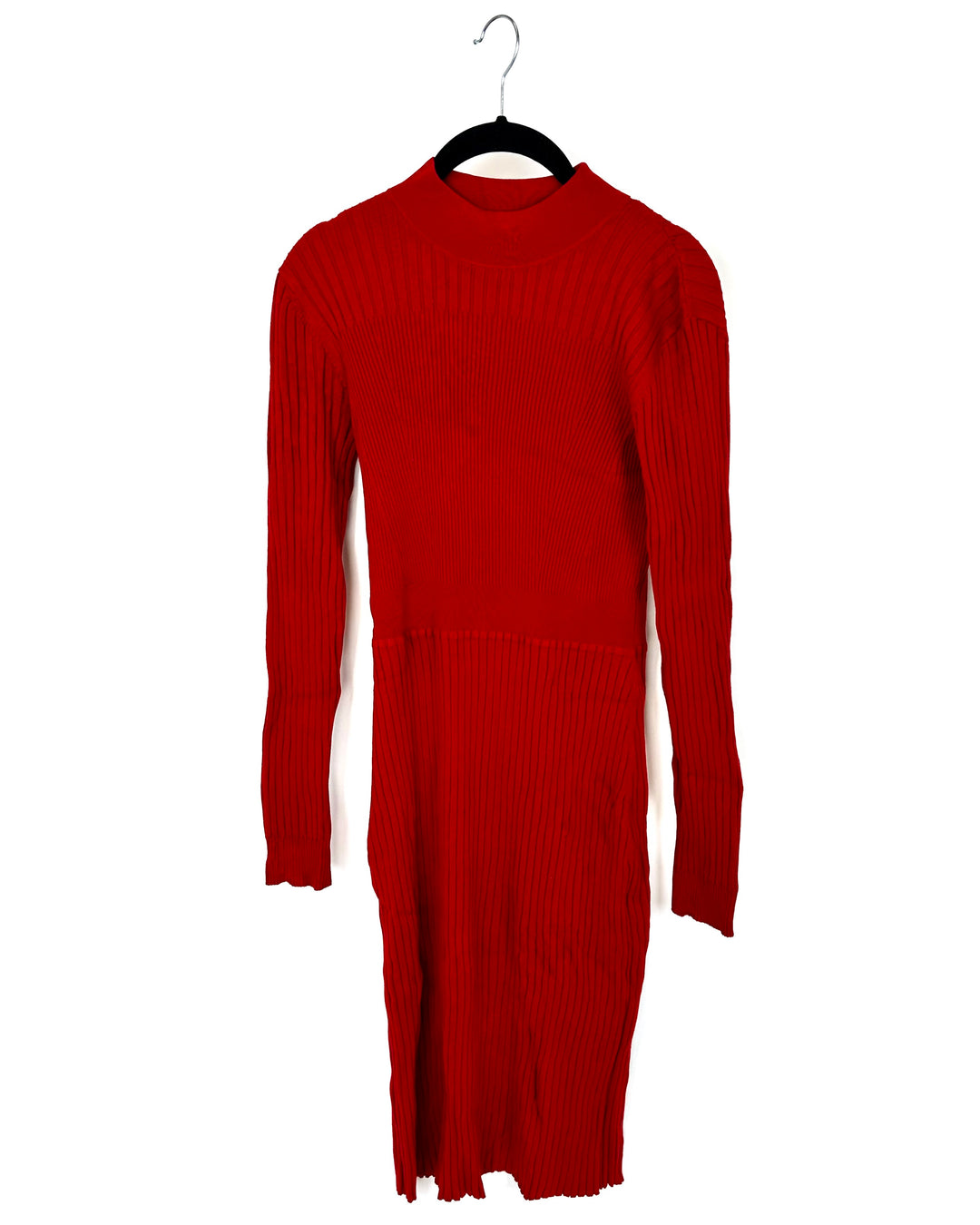 Red Fitted Ribbed Dress - Size 4/6