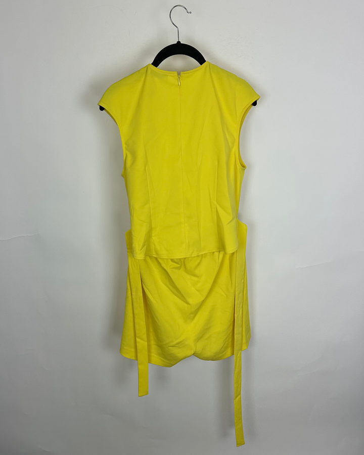 Yellow V-Neck Sleeveless Romper - Size 4/6