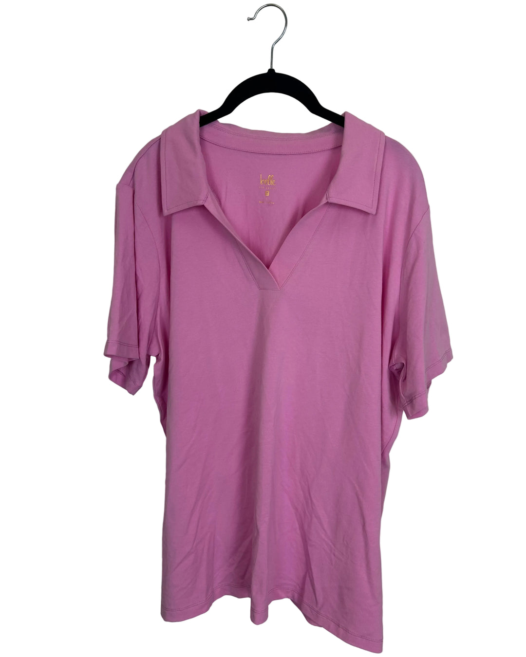 Hot Pink V-Neck Collar Top - Size 14/16