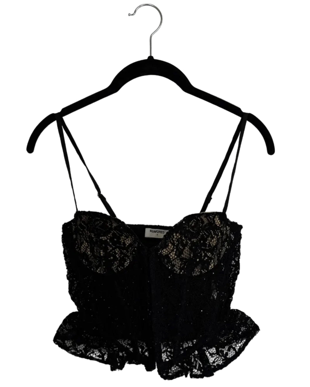 Black Corset with Nude Layer - Size 0/2