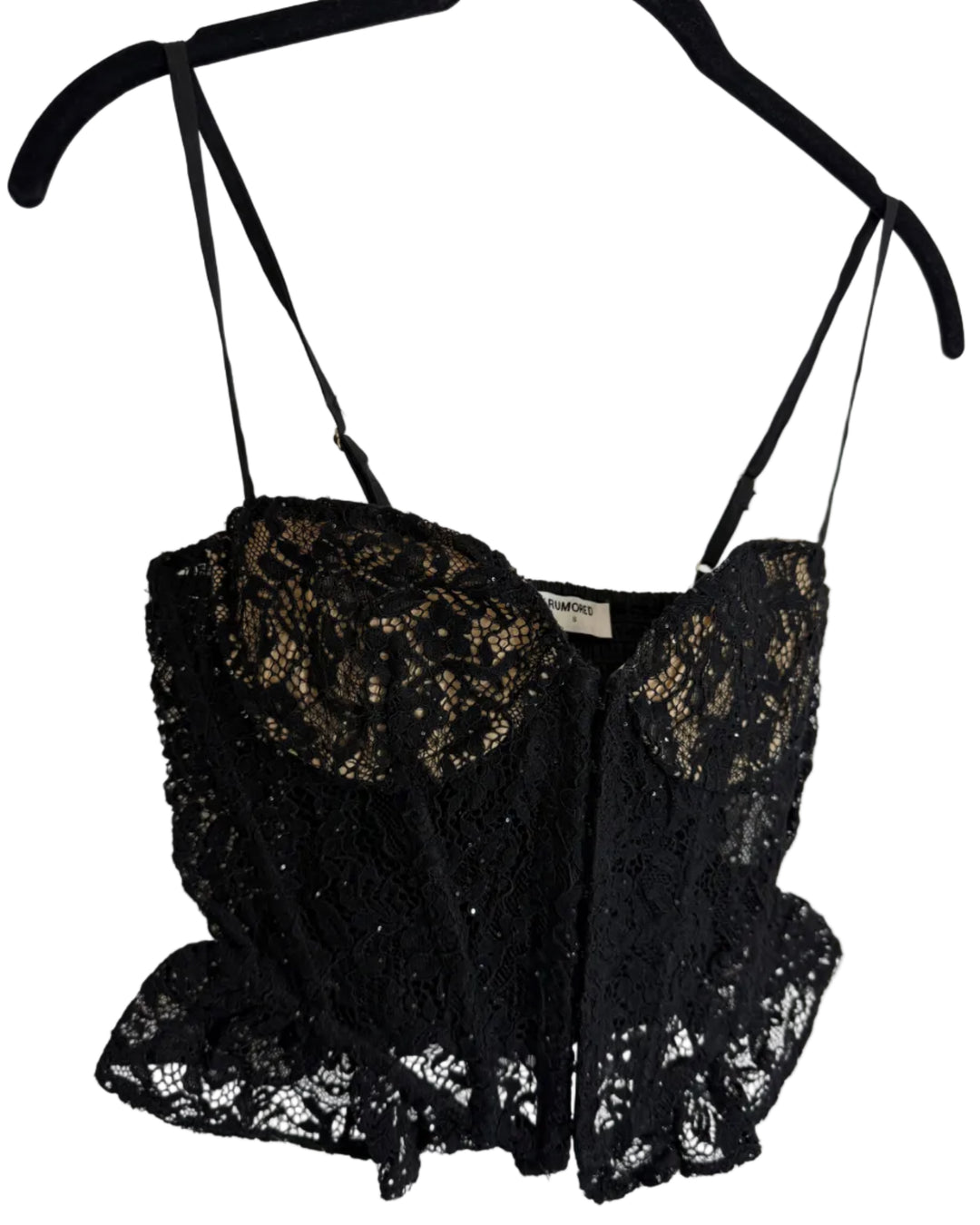 Black Corset with Nude Layer - Size 0/2