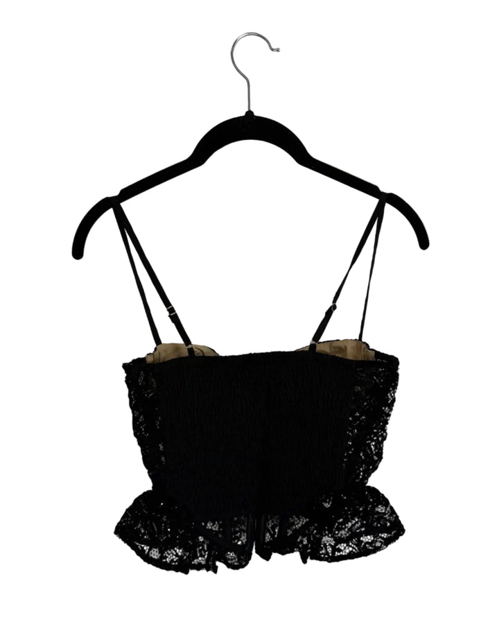 Black Corset with Nude Layer - Size 0/2