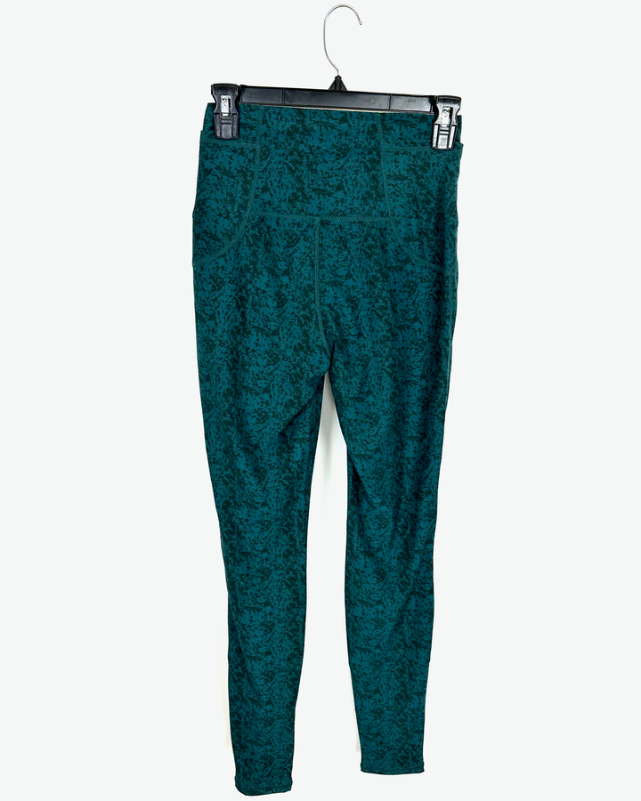 Teal Patterned Leggings - Size 2/4
