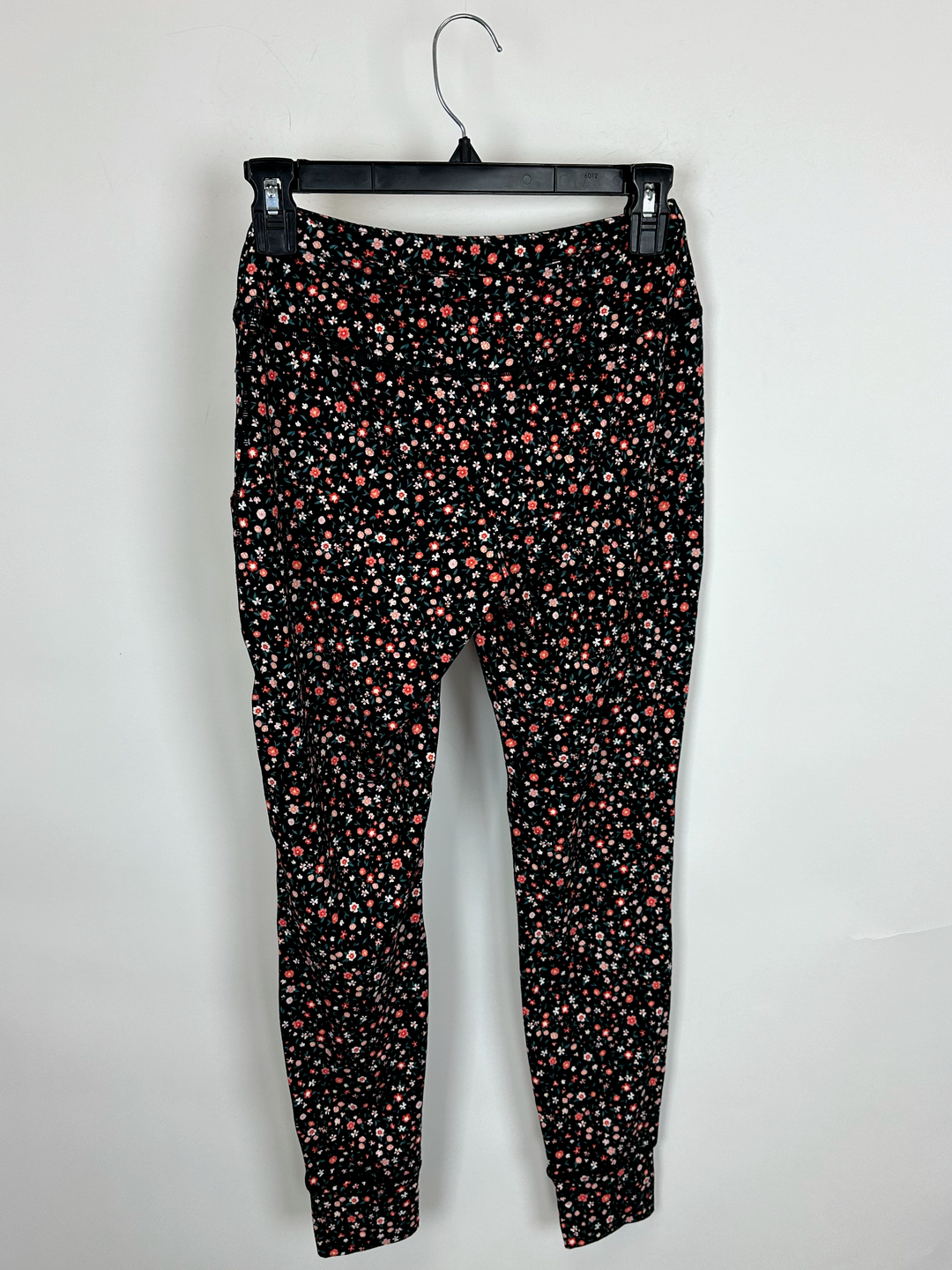 Black Floral Joggers - Size 0/2