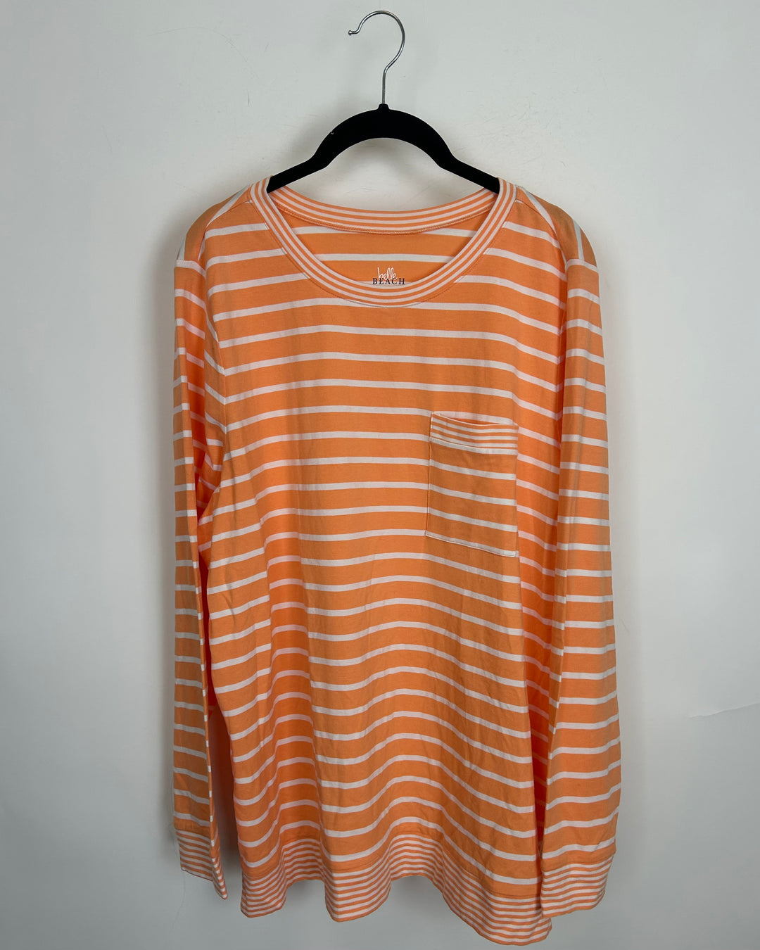 Creamsicle Orange Striped Long Sleeve Top - Size 14/16