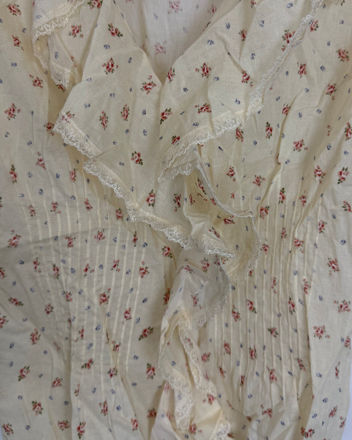 Butter Yellow Ruffle Floral Blouse - Size 0/2 and Size 2/4