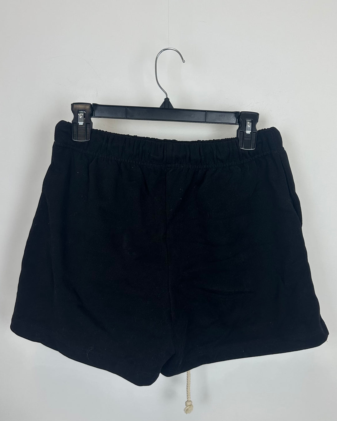 Black Sweat Shorts with White Draw String - Size 2