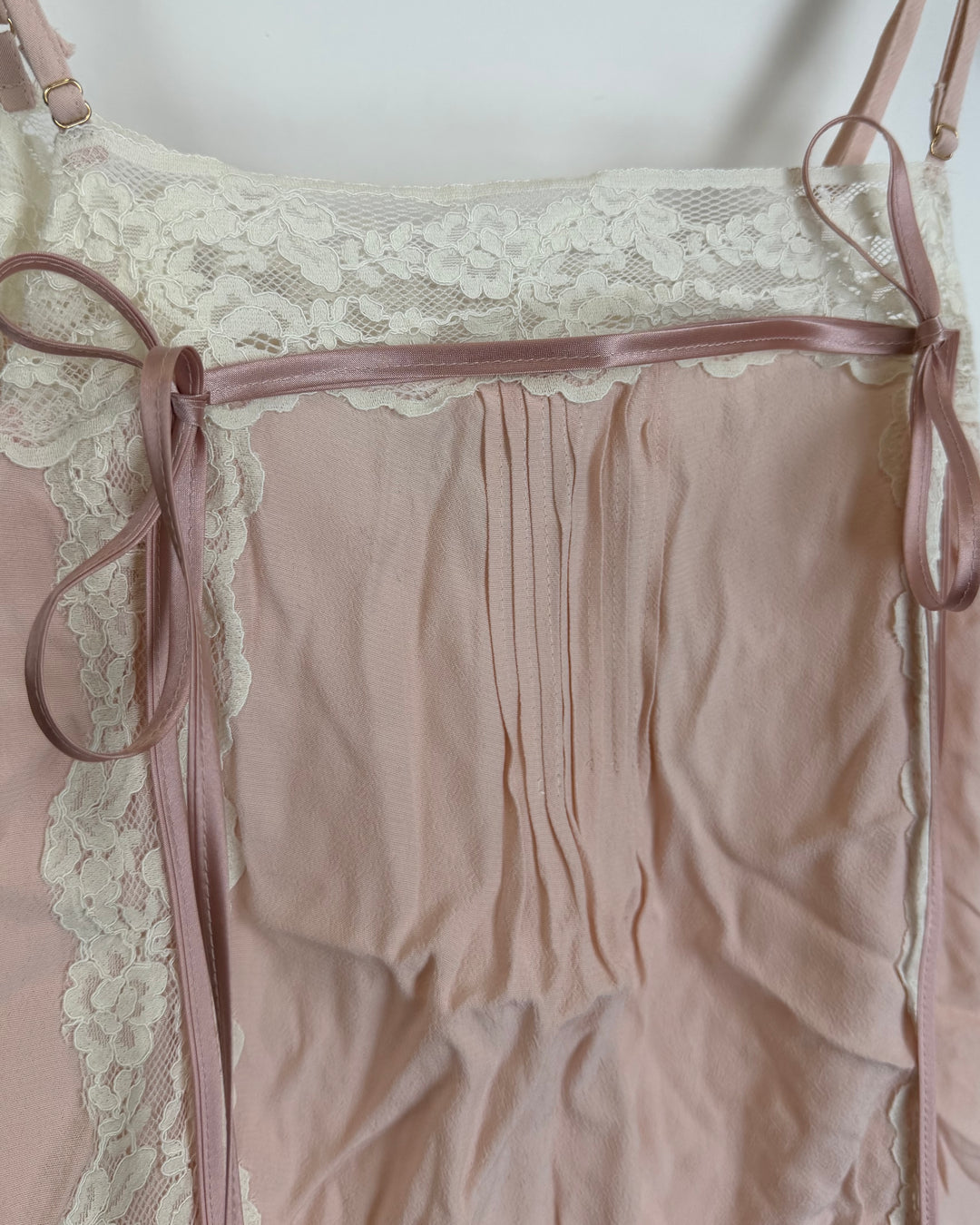 Pink and White Lace Cami Top - Size 2/4