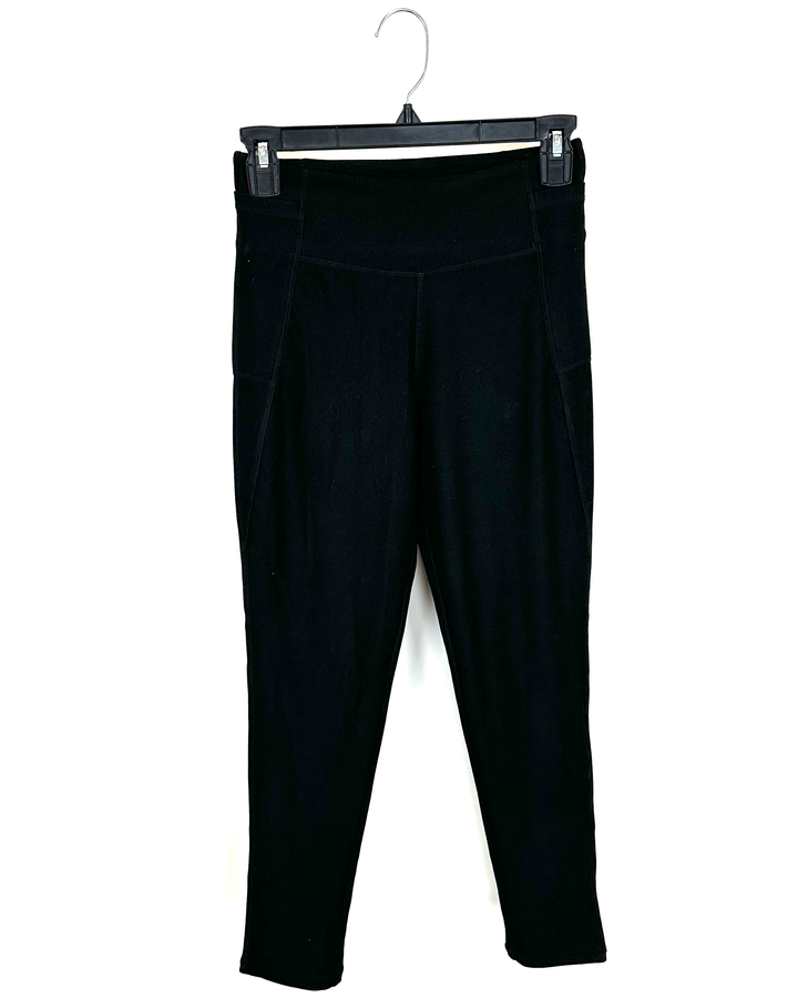 Charcoal Black Cropped Leggings - Size 0/2