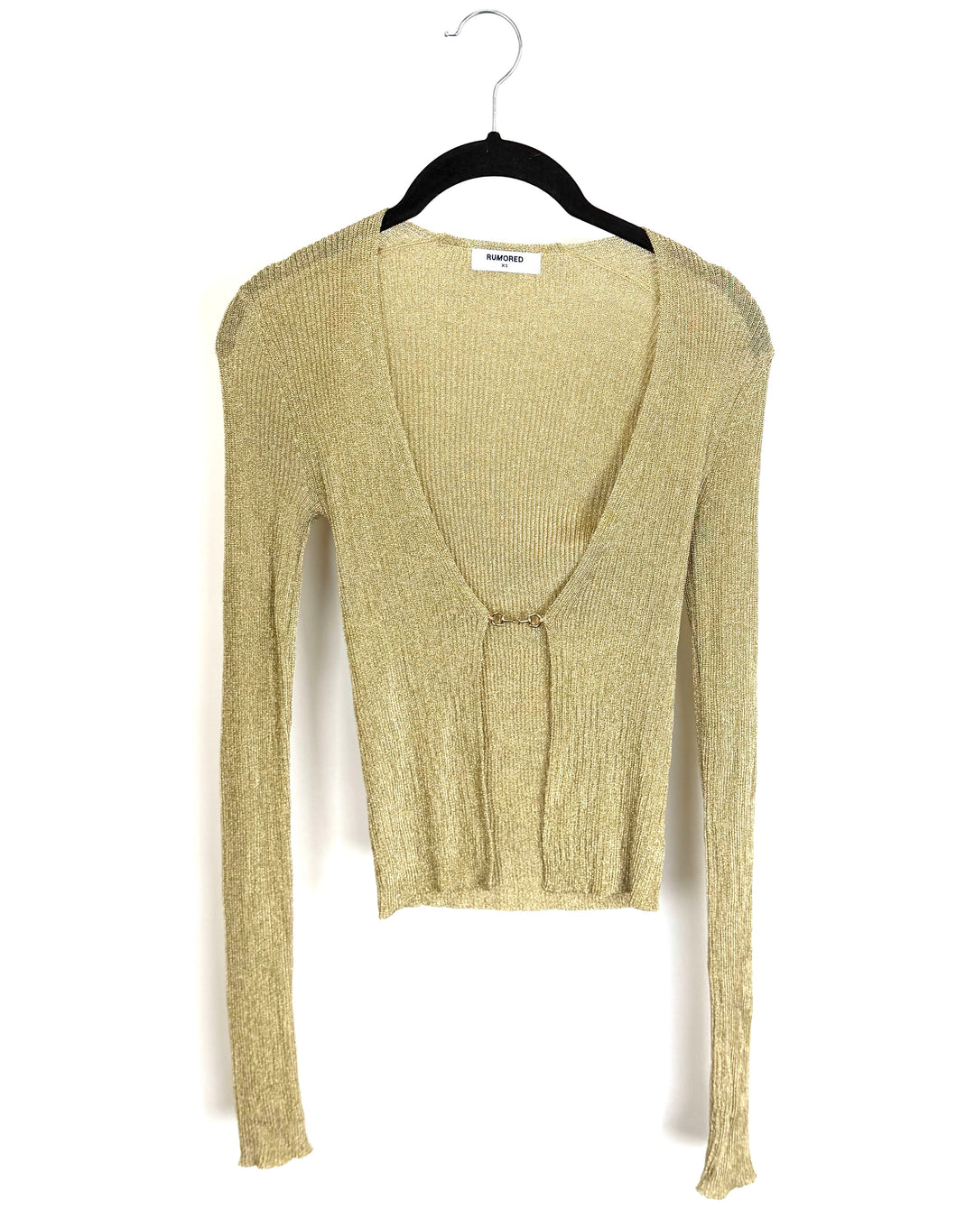 Metallic Gold Sheer Top - Size 2/4