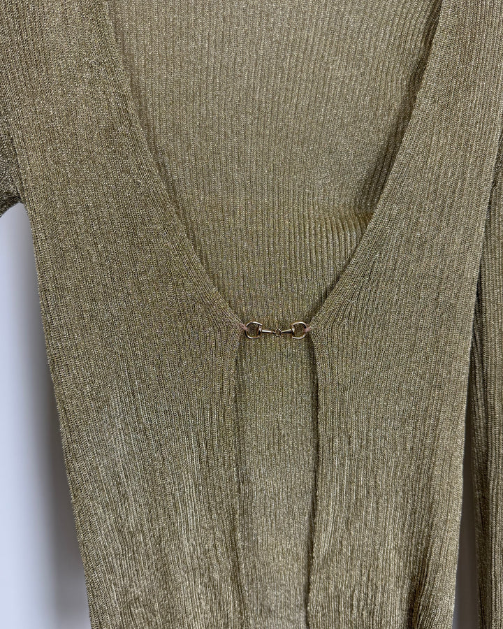 Metallic Gold Sheer Top - Size 2/4