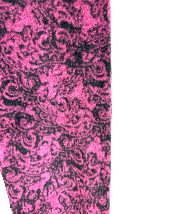 Fleece Magenta Paisley Leggings - Size 4/6 and 6/8