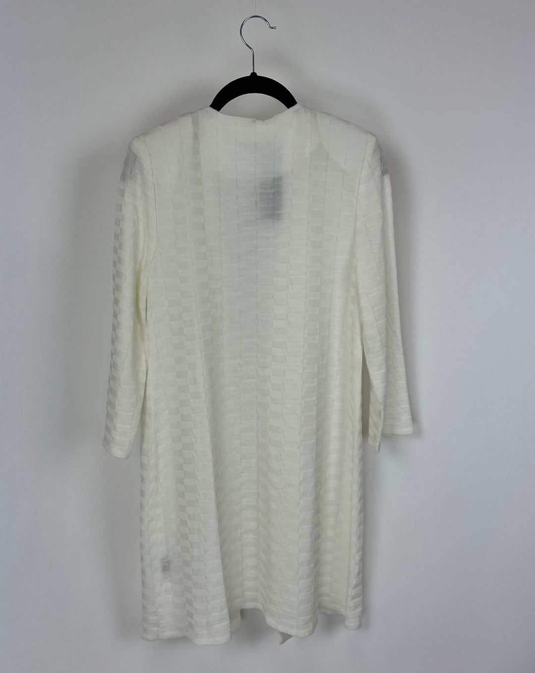White Textured Cardigan - Size 2-4