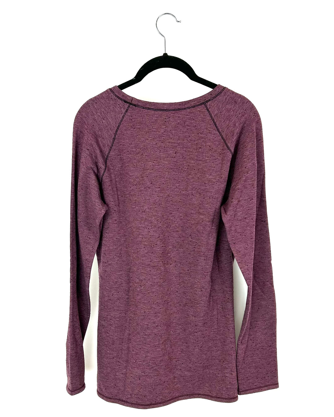 Burgundy and Black Long Sleeve Top - Size 8/10