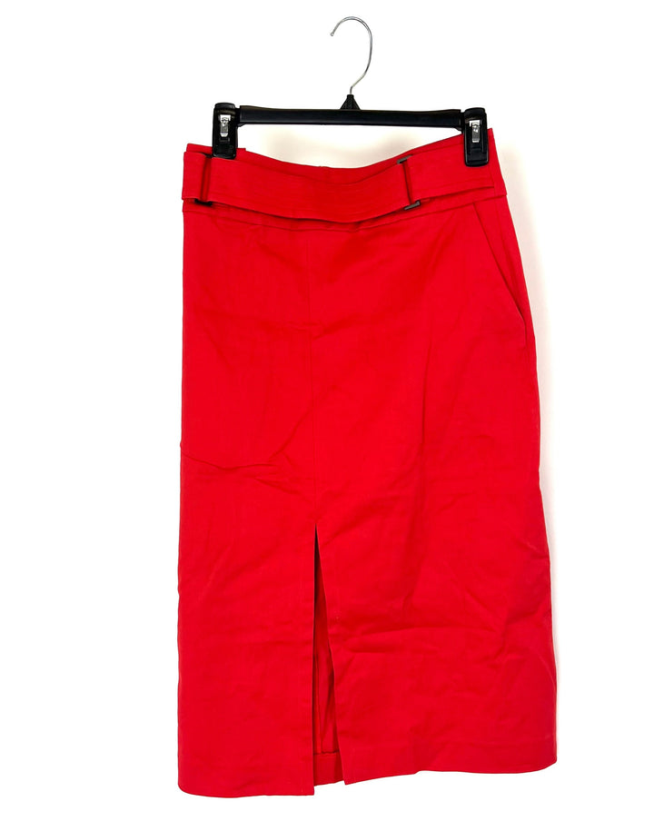 Red Structured Skirt - Size 14 and 16