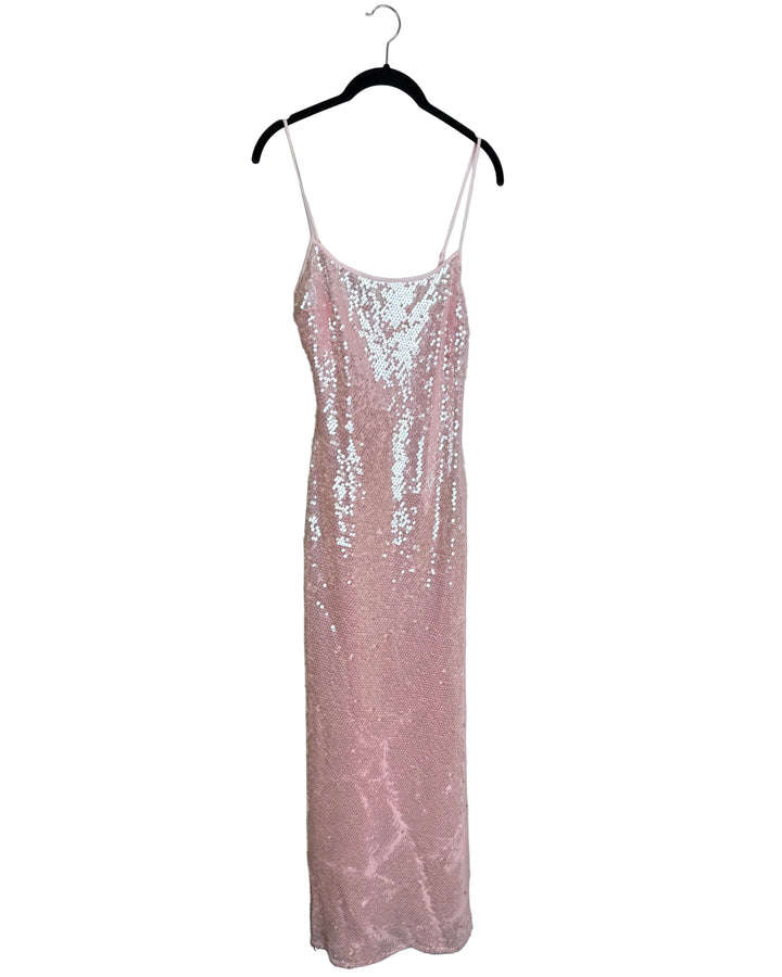 Light pink Sequin Sleeveless Dress