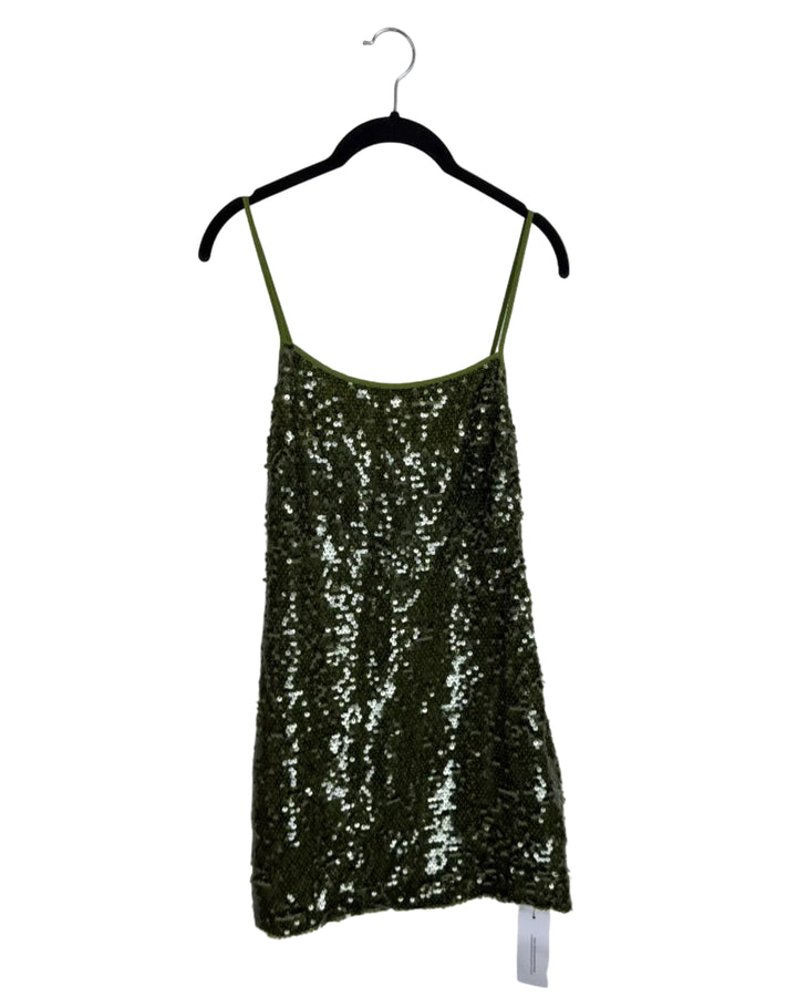 Forest Green Sequin Dress - Size 0/2 and 2/4