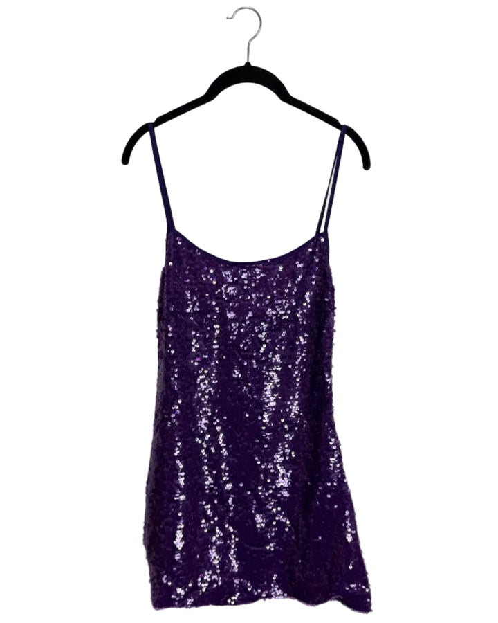 Deep Purple Sequin Dress - Size 0/2 and 2/4