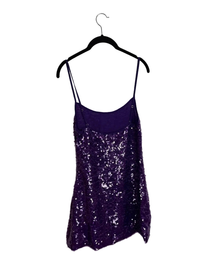 Deep Purple Sequin Dress - Size 0/2 and 2/4