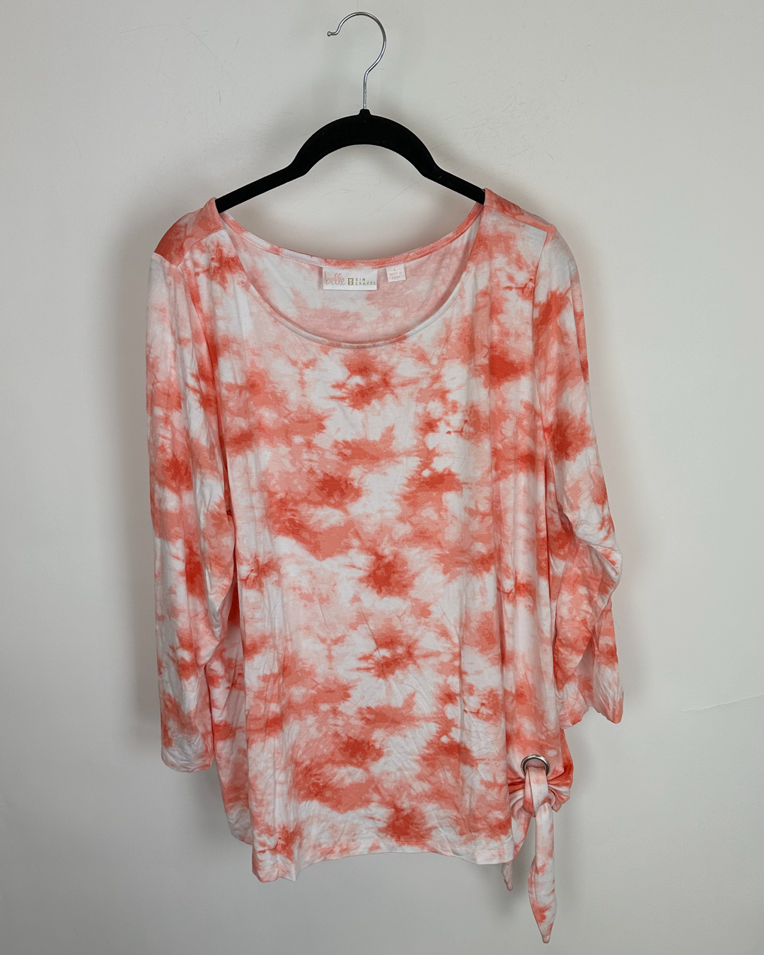 Orange Tie Dye Silver Ring Top - Size 14/16