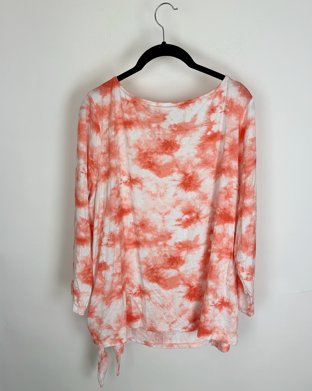 Orange Tie Dye Silver Ring Top - Size 14/16
