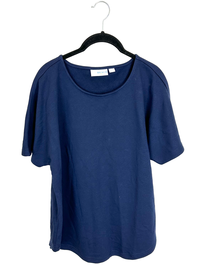 Navy Blue Heavyweight Top - Size 6/8